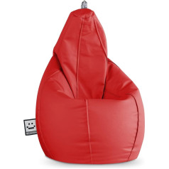 Happers Patalpų pupelių maišas Pear Faux Leather Red XXL