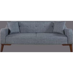 Jv Möbel Sofa 3 sėdimosios vietos Tekstilinės sofos Sofos apmušalai Šiuolaikinė sofa Pilka 3 sėdimosios vietos