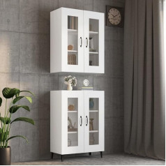 Wifese Bufetas baltas 69,5 x 34 x 90 cm Sieninė spintelė Komoda Virtuvės spintelė Komoda Prieškambario spinta Miegamojo grindų spintelė Virtuvės prieškambario spintelė