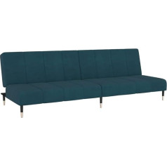 vidaXL Sofa lova 2 vietų sofa lova svetainei Namų kino biuras Svečių lova su mediniu rėmu Sofa lova Dienos lova Sofa sofa išskleidžiama Mėlynas aksomas