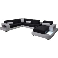 Jvmoebel Odinė kampinė sofa Kampinis gyvenamasis kraštovaizdžio komplektas Dizainas Šiuolaikinės sofos sofos UForm G8006