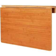 Temkin Sieninis plaukiojantis sulankstomas stalas, bambuko stalas su lapais, kaimiškas nešiojamojo kompiuterio stalas, valgomasis stalas namams, biurui, virtuvei, miegamajam / 60 x 40