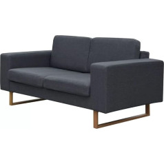 Chusui Sofa su 2 sėdimomis vietomis, sofa svetainei, butui, poilsio sofa, sofa su miego funkcija, sofos ir kušetės, poilsio sofa, audinys, tamsiai pilka