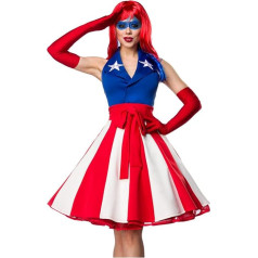 Generique Miss America moterų kostiumas Fancy Dress Blue / White / Red