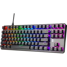 TECWARE Phantom+ 87 klavišų RGB LED mechaninė klaviatūra Wraith Red Switch