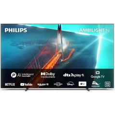 Philips Ambilight TV | 48OLED708/12 | 123 cm (48 Zoll) 4K UHD OLED televizorius | 120 Hz | HDR | Dolby Vision | Google TV | VRR | WiFi | Bluetooth | DTS:X | Sprachsteuerung