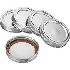 PATIKIL 1 rinkinys iš 8 dalių 70 mm / 2-3/4 colių reguliaraus burnos geležies konservavimo stiklainių dangtelių Split tipo konservavimo stiklainių dangtelis, skirtas virtuvės sandėliavimui
