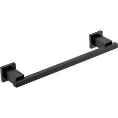 Sagittarius One 270S1-B Rankšluosčių laikiklis Matt Black | Rankšluosčių laikiklis Vonios kambarys 40 cm | Rankšluosčių laikiklis iš žalvario | Rankšluosčių laikiklis ant sienos juodas | Rankšluosčių laikiklis Square Rustproof