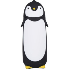 Jerliflyer Penguin Cute Thermos Flask, nerūdijančio plieno vakuuminis vandens buteliukas, 300 ml kelioninis puodelis, dvigubas sluoksnis, juodas