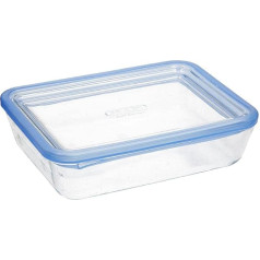 Pyrex Pure Glass 5424005 Stačiakampė hermetiška talpykla su dangteliu 22 x 17 x 8 cm 1,5 l skaidri