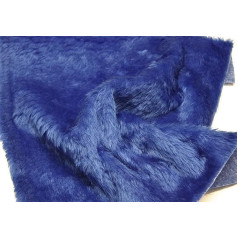 Einfarbig Spass Kunstpelz Stoff Material Königsblau - Blau, 1Mtr - 150cmx100cm