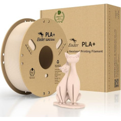 Oficiali Creality PLA+ gija, 1,75 mm PLA Plus, PLA Pro 3D spausdintuvo gija, tvirtesnė, spausdinimas sklandus, matmenų tikslumas +/- 0,02 mm, 1 kg ritinėlis, kartoninė ritė (smėlio spalvos)