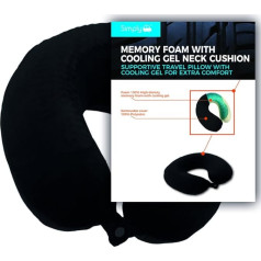 Simply Einfach bgnc01 Memory Foam mit Kühlendes Gel Kissen, reduziert Druck auf den Hals, Verwendung in Car Home Rollstühle Reisen Fernsehen oder Lesen