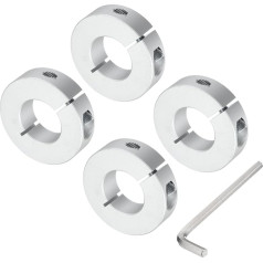 Einzelteil-Wellenkragen-Set für 22-mm-Schaft, einteilig, 4 Klemmmanschetten, 45 mm Außendurchmesser, 12 mm Dicke, Klemmkragen aus Aluminiumlegierung mit M5 Stellschrauben und einem