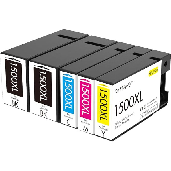 Cartridgeify PGI-1500XL suderinamos rašalo kasetės Canon PGI 1500 XL 1500XL, skirtos Canon Maxify MB2050 MB2155 MB2750 MB2150 MB2350 MB2755