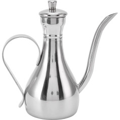 Nerūdijančio plieno alyvuogių aliejaus dozatorius, 350 ml ne lašėjimo snapelio aliejaus indas acto ir aliejaus dozatorius su dangteliu aliejaus butelis, skirtas virtuvės restoranui, BBQ kepimui, kepimui ant grotelių