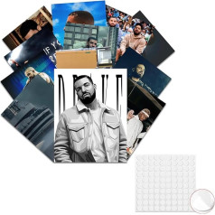GTOTd hiphopo dainininko sieninis plakatas (12 dalių su sienų koliažo rinkiniu), 35,6 x 27,9 cm, albumo įmautės, dainininko atributika, vakarėlis, neįrėminta versija, HD spauda, kambario, klubo plakatas, sienų menas.