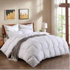 Ančių plunksnų ir pūkų antklodė 13,5 Tog Premium Hotel Quality Super Soft Warm Cozy Anti Allergy Single Double King Super King