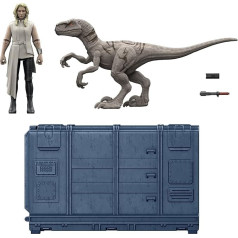 Juros periodo pasaulio narvas ir dinozauras iš kailio (9,5 cm) su 1 išskirtine Sojonos figūrėle, 1 Atrociraptoriaus figūrėle ir specialia jėga, žaislas vaikams nuo 4 metų, HFG63