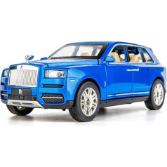 TGRCM-CZ Rolls-Royce Cullinan 1:24 mastelio cinko lydinio liejimo žaisliniai automobiliai su garsu ir šviesomis vaikams, berniukams, mergaitėms, dovana (mėlyna)