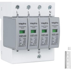 WSPIHO 4 kontaktų 275V viršįtampių apsauga, viršįtampių ribotuvas, 1+tipo 2.20-50KA apsaugos nuo viršįtampių įrenginys, skirtas apsaugai nuo žaibo