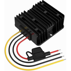 Srovės keitiklis 24 V į 12 V, 24 V į 12 V įtampos keitiklis 30 A 360 W su saugikliu, atsparus vandeniui, inverteris 24 V į 12 V, skirtas golfo vežimėliui, LED šviesos varikliui, sunkvežimiui, sunkvežimiui, saulės sistemai (platus DC15-40 V įė