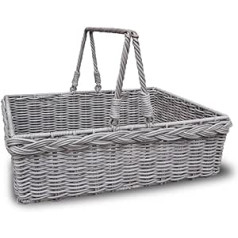 HABAU 3171 plastikinis pikniko krepšelis, pilkas