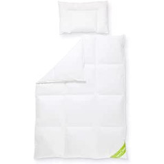 Koru Kids® Premium vaikiškas antklodės komplektas - Pūkinė antklodė 100 x 135 cm su pagalve 40 x 60 cm - 100% vokiška pūkinė antklodė kūdikiui - Skalbiama iki 60°C - Oeko-Tex - Vaikiška antklodė - Pagaminta Vokietijoje
