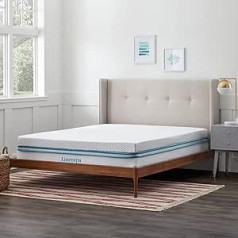Linenspa 10 cm gelio pripildytas Memory Foam čiužinio užvalkalas su užtrauktuku - Dvigulė lova (135 x 190 cm)