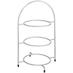 Utopia Etagere, Kuchenständer, 3 Etagen, Höhe 42 cm, Platz für DREI Teller su 23 cm Durchmesser, verchromt