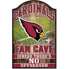 WinCraft NFL Arizona Cardinals 05272010 11 colių x 17 colių juodas medinis ženklas