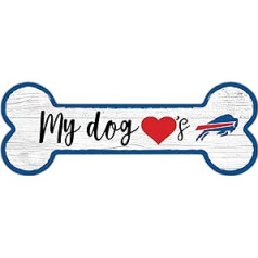 Fanų kūryba NFL Buffalo Bills Unisex Buffalo Bills šunų kaulų ženklo komandos spalva, 6 x 12 colių