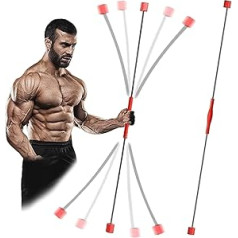 Fitness Swing Bar Pilates Bar Nešiojamas Yoga Stick Elastingas Fitness Bar Svertinis Baro purtymo svoris su elastine treniruočių įranga Riebalų deginimo juosta, tinkama raumenų treniruotėms