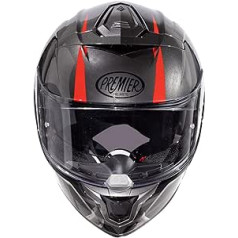 Premier Devil GT 17 šalmas, pilka/juoda/raudona, M