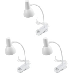 OSALADI 3 Stk Klappbare Clip-tischlampe Clip Auf Buchlicht Leselampe Am Bett Led-clip-licht Lese-clip-licht Augenrötungslampe Buch Lampe Weiß Aufladen Abs-highlights Kreatives Licht Büro