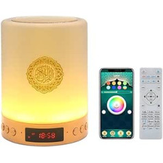 Telawah Quran Bluetooth garsiakalbis su nuotolinio valdymo pultu, Korano garsiakalbis, Quran Smart Touch LED lempa, MP3 muzikos grotuvas, Coran Night Light, Azan garsiakalbis, lova, stalas, stalo lempa