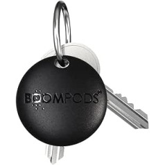 „Boompods Boomtag Bluetooth Tracker“ žymų elementų ieškiklis, išmanieji tvarūs stebėjimo įrenginiai raktams / piniginei / bagažui / krepšiui / lagaminams, stebėjimo įtaisai / lokatorius, suderinami su „Apple Find My App“ – juoda