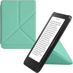 „kwmobile“ dėklas, suderinamas su „Kobo Clara 2E“ / „Tolino Shine 4“ dėklu – dirbtinės odos dėklas – „eReader“ apsauginis dėklas – Mėtų žalios spalvos dangtelis
