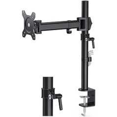 HFTEK - HF27DB - Monitoriaus televizorius Tisch-Halterung Halter Bildschirmhalterung monitoriaus stovas Neigbar Schwenkbar Monitorarm Bildschirm Halterung Monitorhalter für Bildschirme von 13 bis 34 Zoll-VESA 75/100