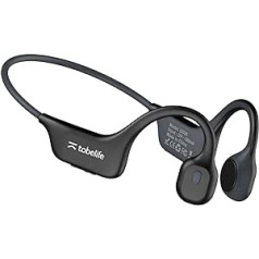 „tobelife Bone Conduction“ ausinės „Bluetooth“ belaidės, „Open Ear Bluetooth Bone Conduction“ sportinės ausinės su įmontuotu mikrofonu, prakaitui atsparios sportinės ausinės bėgimui ir treniruotėms