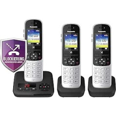Panasonic KX-TGH7 belaidis telefonas, juodas/sidabrinis
