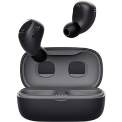 „Trust Mobile Nika Compact Bluetooth“ ausinės, „In-Ear“ belaidės ausinės, ausinės su įkrovimo dėklu, TWS, įmontuotas mikrofonas, iki 18 valandų grojimo, skirta „Android“, „Chrome“, „iOS“, „Windows“, juoda