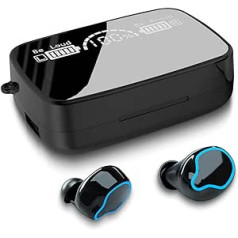 Ausinės Bluetooth 5.1 In-Ear ausinės suderinamos su Samsung Galaxy S24 S23 S22 S21 S20 FE Plus Ultra LED ekranas Belaidis Premium Sound Bass Juoda IPX7 Neperšlampamas 3D Touch Control Ilgas grojimo laikas