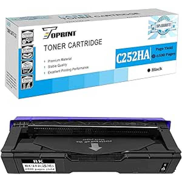 TOPRINT suderinama dažų kasetė SP C252 C262 C252HA C262HA juoda didelės talpos 6500 puslapių Ricoh SP C252 C252DN C252SF C262 C262Dnw C262SFNW spausdintuvas