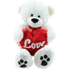 Sweety-Toys 5710 XXL Riesen Teddy Valentine Teddybär 80cm Weiss su Herz LOVE supersüss