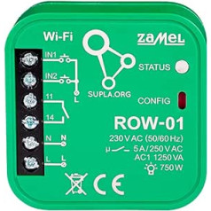 Funksteuerung der neuesten Generation zukunftsweisend klein professionell zuverlässig hochwertig elektrisch langlebig bidirektionaler Wi-Fi Empfänger 1 Kanal ROW-01 Supla Zamel