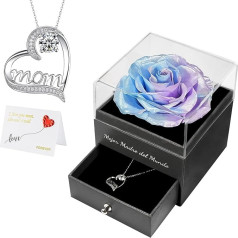 Motinos diena Mejor Madre del Mundo Eternal Rose Mum Gift, rankų darbo amžinosios realios rožės Motinos dovanos, gimtadienio jubiliejaus dovanos mamai močiutei