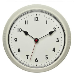 TFA Dostmann Retro radijo bangomis valdomas sieninis laikrodis 60.3541.09 Senovinis laikrodis analoginis metalinis smėlio spalvos (D) 240 x (Š) 68 x (V) 240 mm