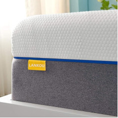 Lankou Čiužinys H3 ir -7 zonų šaltųjų putų čiužinys 4-in-1, ortopedinis čiužinys iš ergonomiškų kvėpuojančių atminties putų su keičiamu užvalkalu, 20 cm aukščio, sertifikuotas 