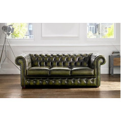 Jvmoebel Tikros odos sofa 3-vietė sofa žalia